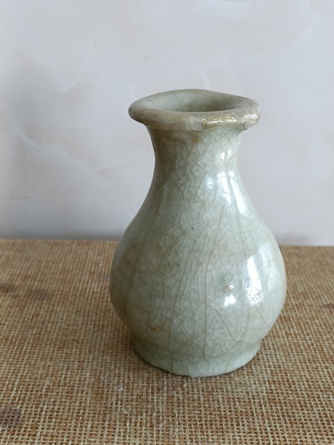 古玩陶瓷龍泉青瓷玉壺春瓶真品鑒賞圖