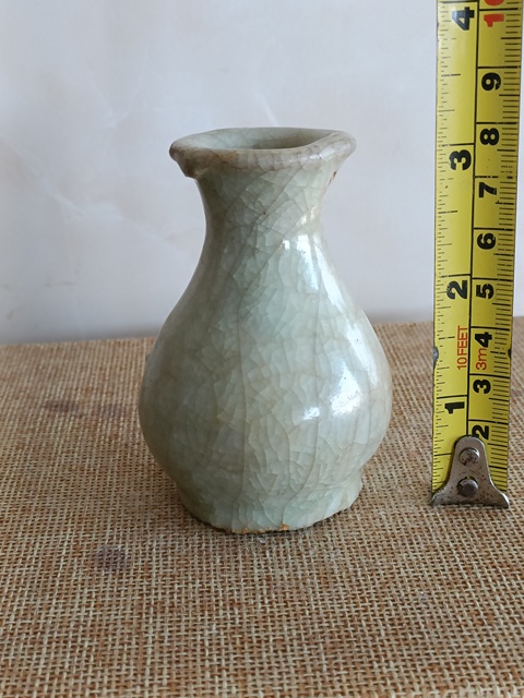 古玩陶瓷龍泉青瓷玉壺春瓶真品鑒賞圖