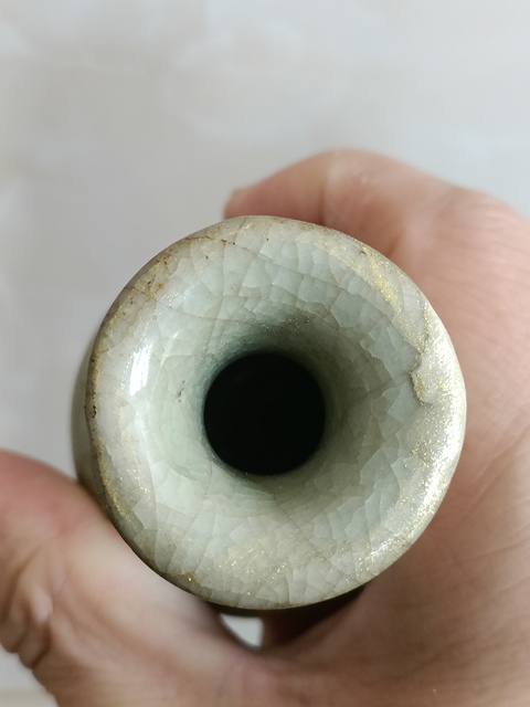 古玩陶瓷龍泉青瓷玉壺春瓶真品鑒賞圖