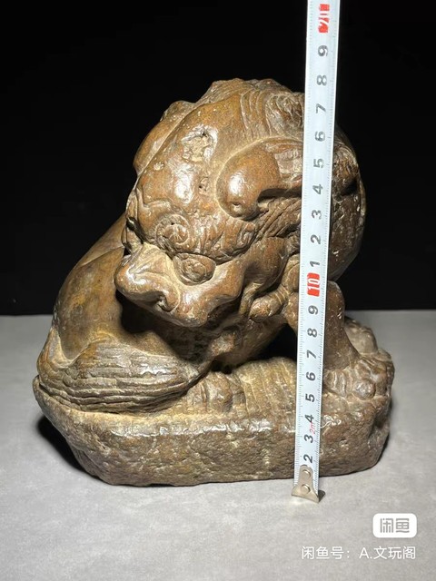 古玩銅器石獅子真品鑒賞圖