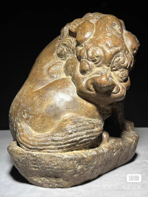 古玩銅器石獅子真品鑒賞圖