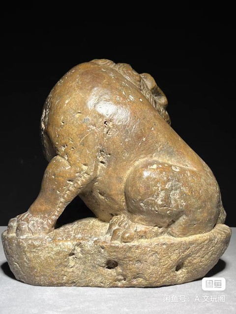 古玩銅器石獅子真品鑒賞圖