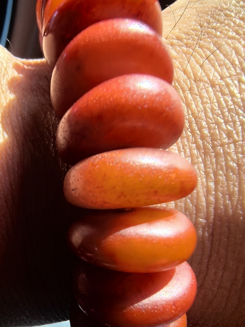 古玩玉器老蜜蠟手串真品鑒賞圖