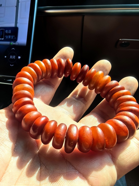 古玩玉器老蜜蠟手串真品鑒賞圖