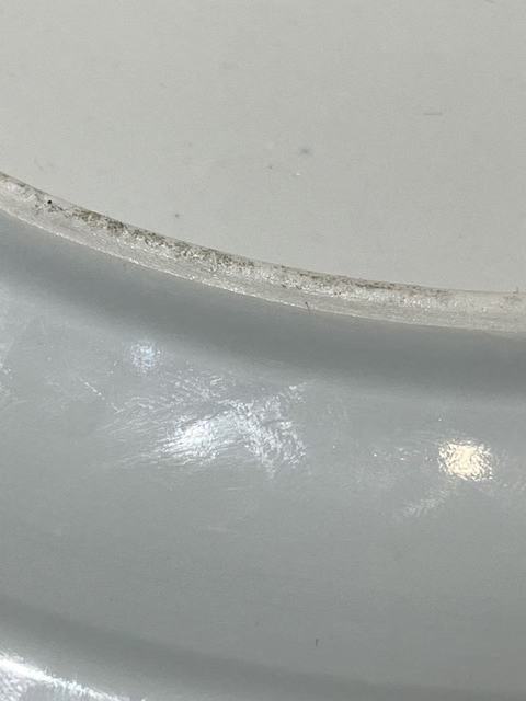 古玩陶瓷清康熙青花提籃盤真品鑒賞圖