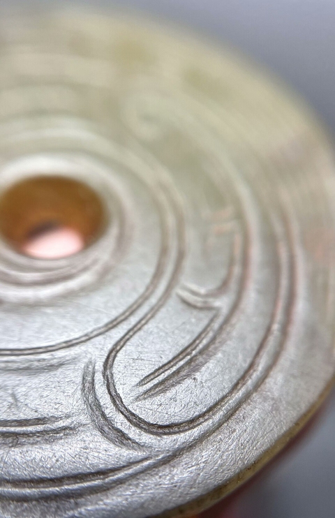 古玩玉器和田玉雕“鳳鳥紋璧”真品鑒賞圖