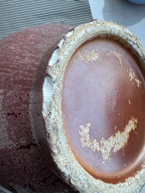 古玩陶瓷郎紅釉撇口瓶真品鑒賞圖