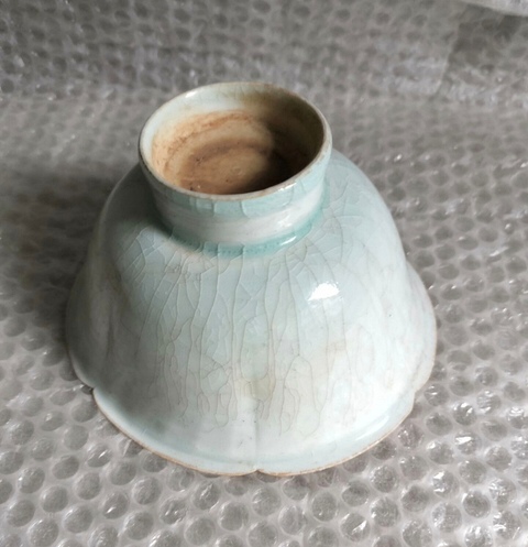 古玩陶瓷青白釉花口碗真品鑒賞圖