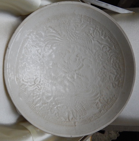 古玩陶瓷南定雙鳳紋面包碗真品鑒賞圖