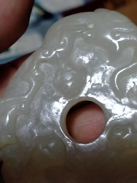 古玩玉器和田玉雕“螭龍紋璧”真品鑒賞圖