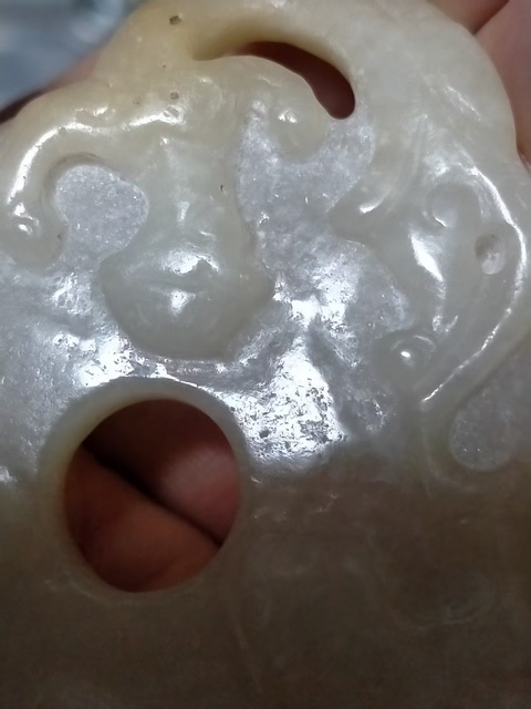 古玩玉器和田玉雕“螭龍紋璧”真品鑒賞圖