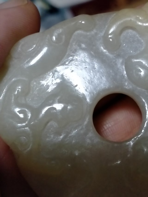 古玩玉器和田玉雕“螭龍紋璧”真品鑒賞圖