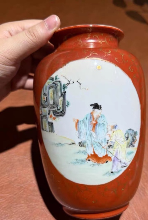 古玩陶瓷民國 粉彩瓶真品鑒賞圖