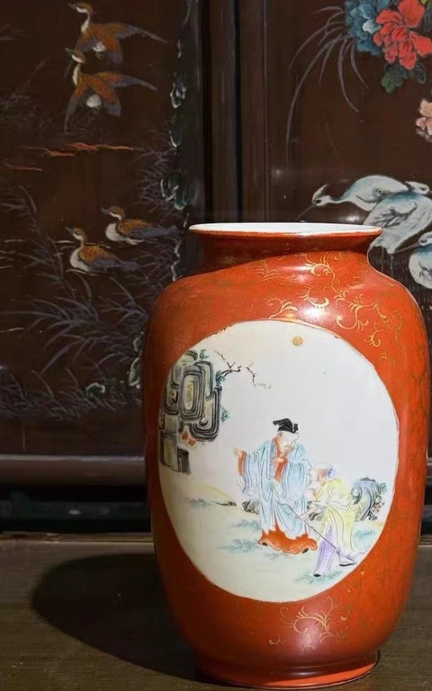 古玩陶瓷民國 粉彩瓶真品鑒賞圖