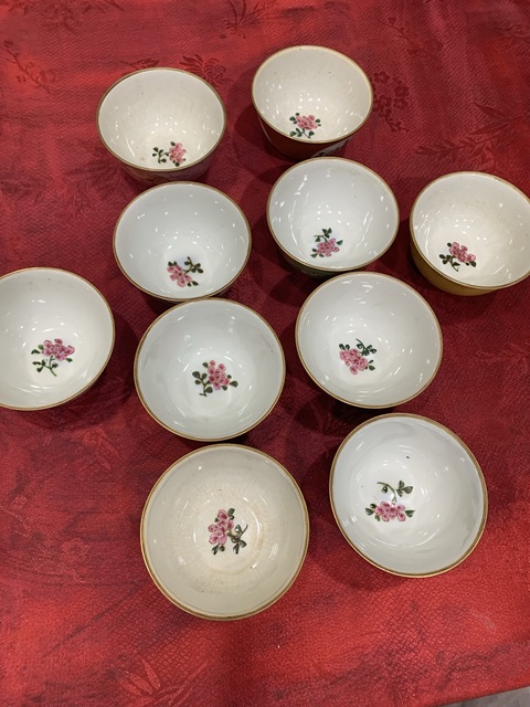 古玩陶瓷清末民初·什錦杯一組十只（日本）真品鑒賞圖