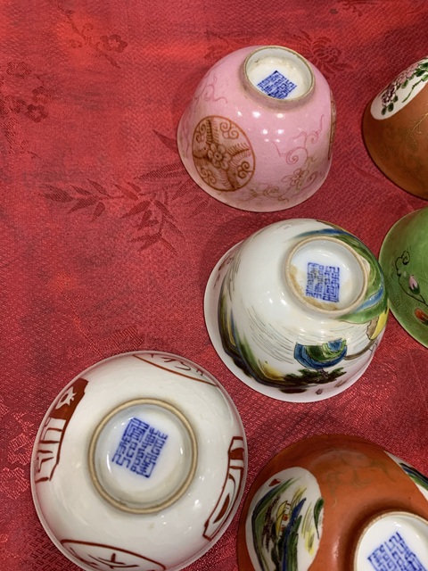 古玩陶瓷清末民初·什錦杯一組十只（日本）真品鑒賞圖