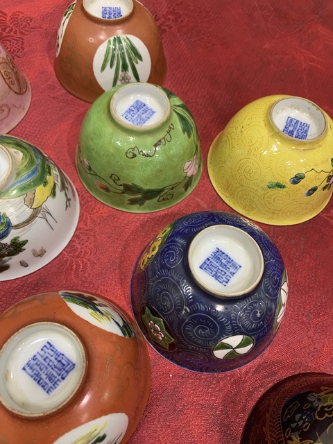 古玩陶瓷清末民初·什錦杯一組十只（日本）真品鑒賞圖