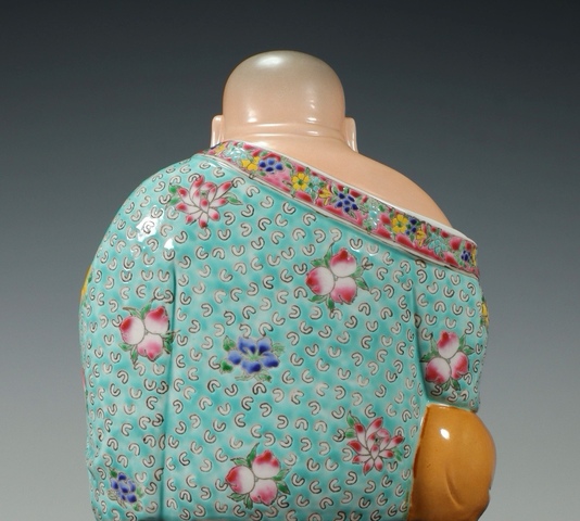 古玩陶瓷彌勒佛塑像真品鑒賞圖