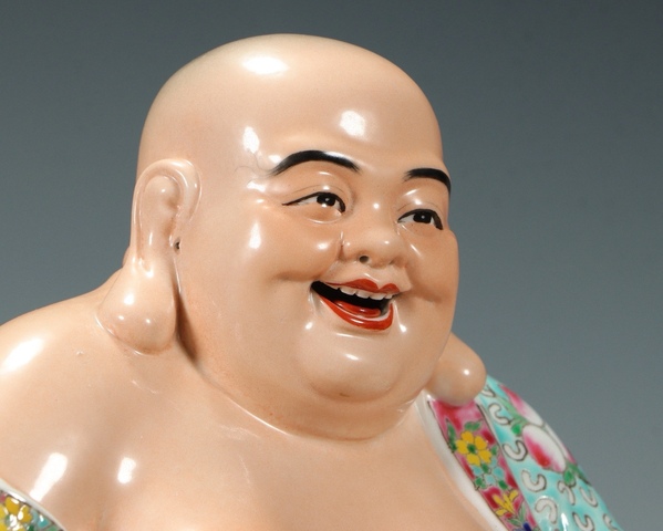 古玩陶瓷彌勒佛塑像真品鑒賞圖