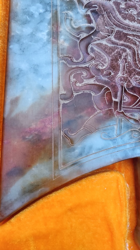 古玩玉器做舊仿古“玉鍘刀”真品鑒賞圖