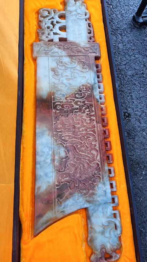 古玩玉器做舊仿古“玉鍘刀”真品鑒賞圖