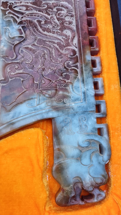 古玩玉器做舊仿古“玉鍘刀”真品鑒賞圖