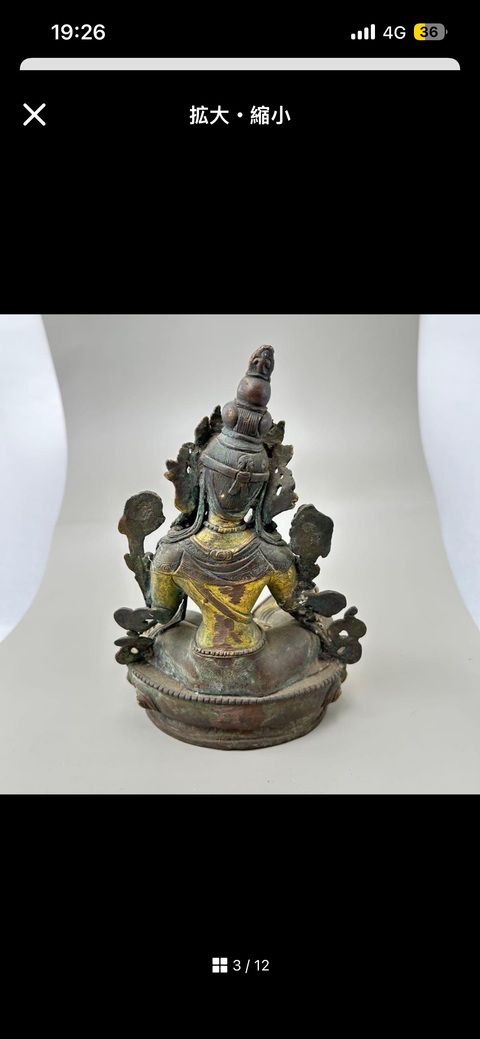 古玩銅器度母像真品鑒賞圖