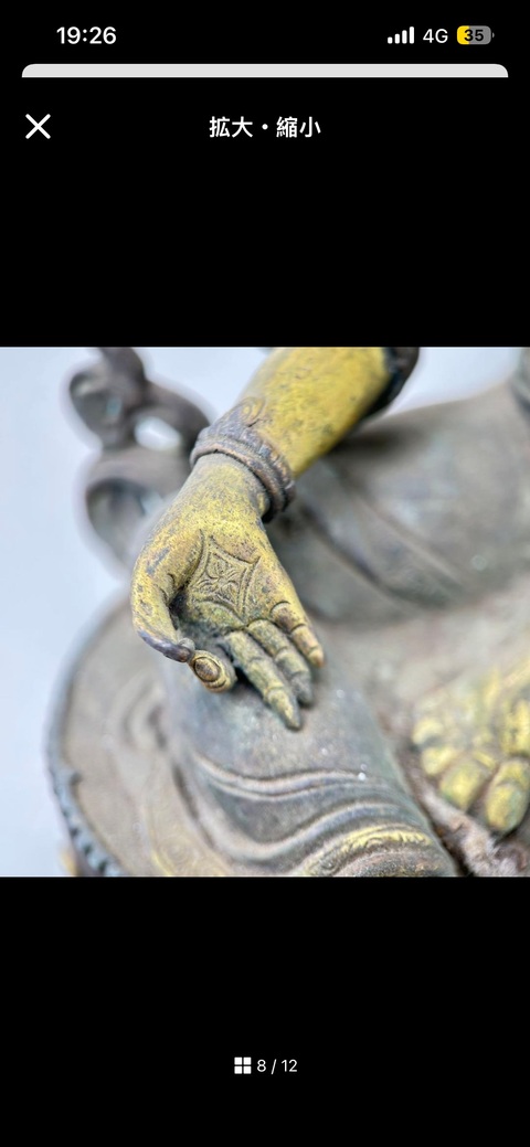 古玩銅器度母像真品鑒賞圖