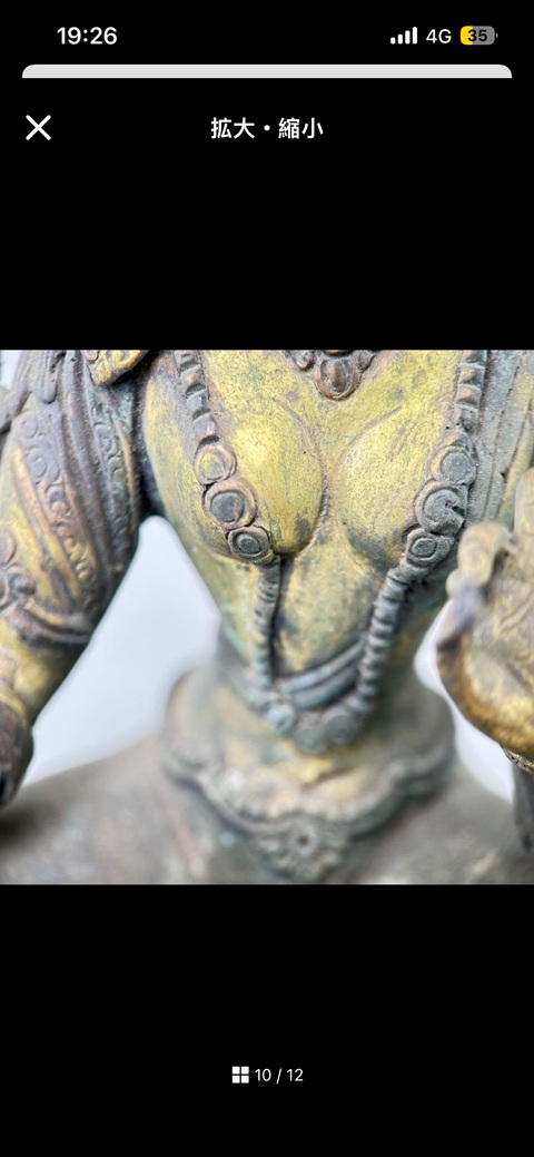 古玩銅器度母像真品鑒賞圖