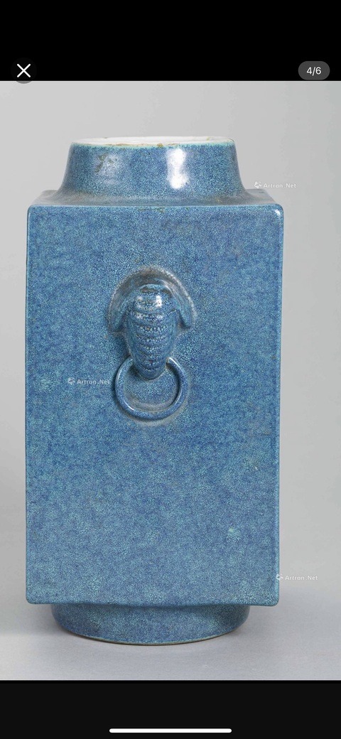 古玩陶瓷爐鈞釉棕仕瓶真品鑒賞圖