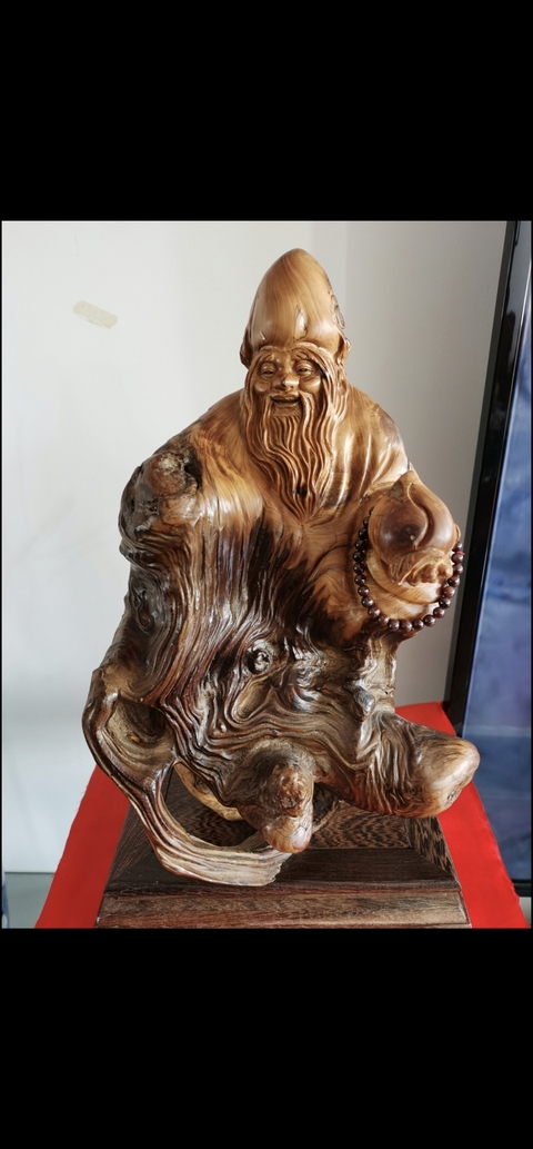 古玩雜項崖柏雕件真品鑒賞圖