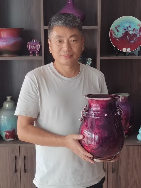 古玩陶瓷鈞窯尊真品鑒賞圖