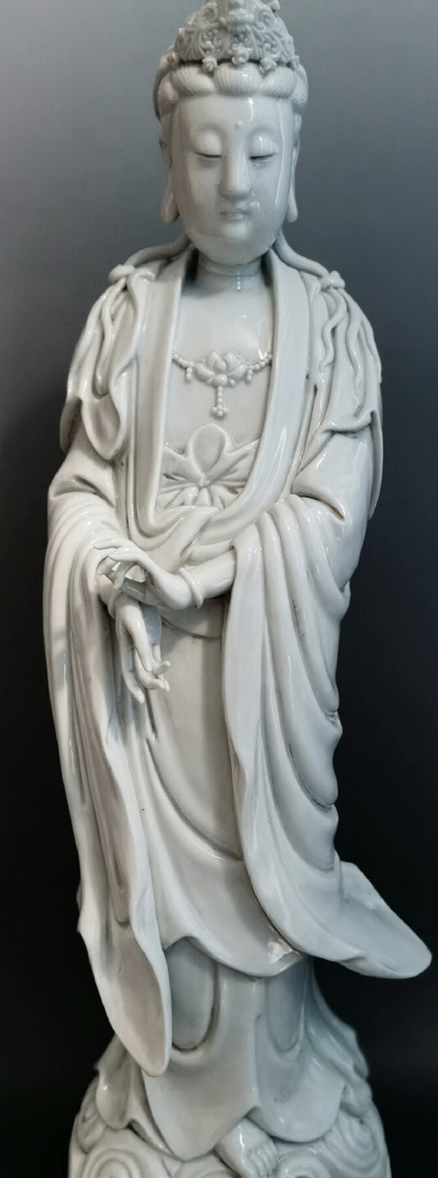 古玩陶瓷德化窯觀音真品鑒賞圖