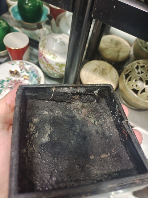 古玩銅器銅硯臺真品鑒賞圖