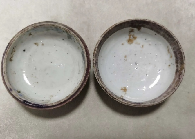 古玩陶瓷粉彩博古圖蓋盒真品鑒賞圖