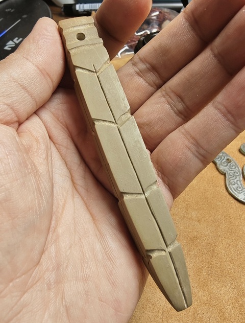 古玩玉器石雕“柄形器”真品鑒賞圖