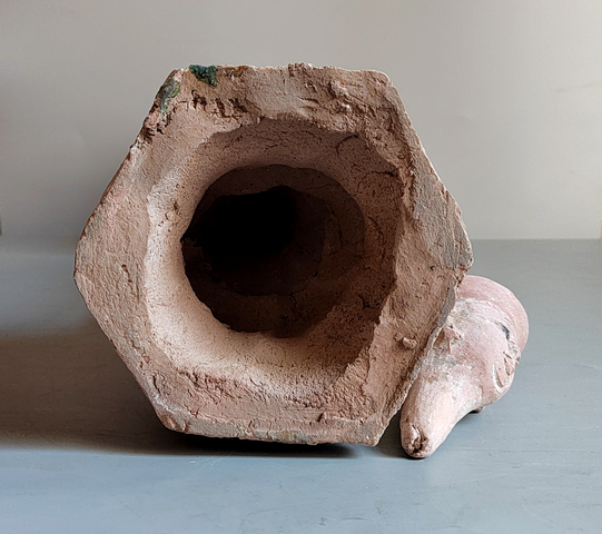 古玩陶瓷碩大的精品明代三彩背桌書生俑45厘米拍賣，當前價格228元