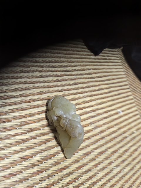 古玩玉器牧駱駝玉擺件真品鑒賞圖