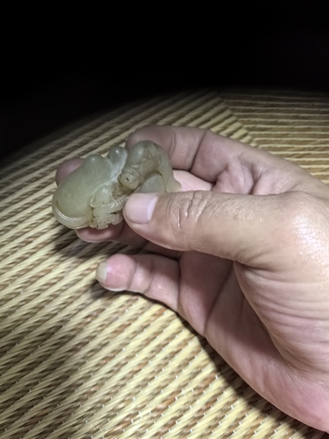 古玩玉器牧駱駝玉擺件真品鑒賞圖