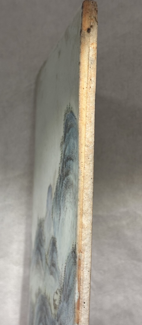 古玩陶瓷山水紋瓷板畫真品鑒賞圖