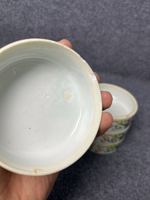 古玩陶瓷粉彩五子折桂瓜蝶綿綿節盒拍賣，當前價格1288元