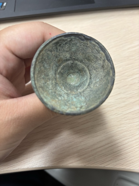 古玩銅器中亞銅高足杯真品鑒賞圖