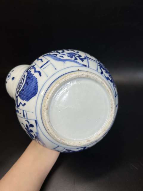 古玩陶瓷青花八寶紋軍持真品鑒賞圖