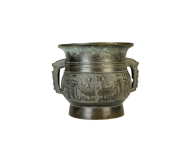 古玩銅器銅尊真品鑒賞圖