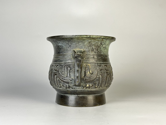 古玩銅器銅尊真品鑒賞圖