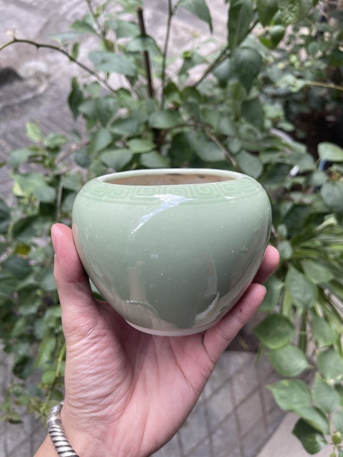 古玩陶瓷民國.豆青釉水洗(琴爐)拍賣，當(dāng)前價格500元