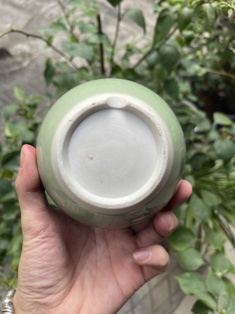 古玩陶瓷民國.豆青釉水洗(琴爐)拍賣，當(dāng)前價格500元