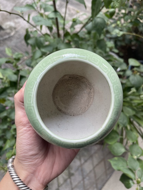 古玩陶瓷民國.豆青釉水洗(琴爐)拍賣，當(dāng)前價格500元