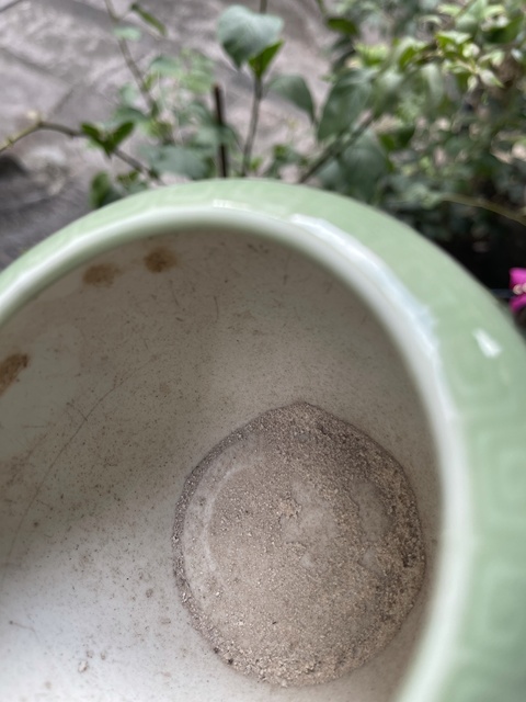 古玩陶瓷民國.豆青釉水洗(琴爐)拍賣，當(dāng)前價格500元