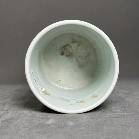 古玩陶瓷青花人物筆筒真品鑒賞圖